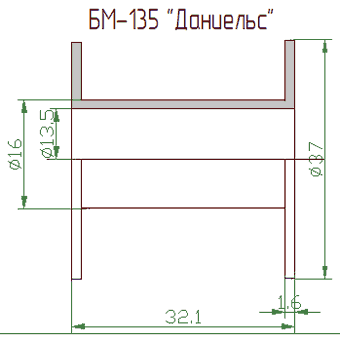 Катушка каркас БМ-135 "Даниельс"