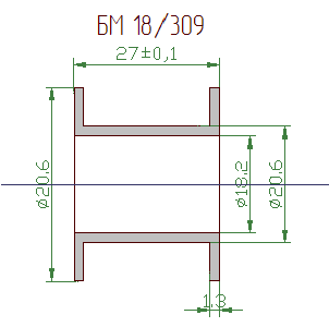 Катушка каркас БМ 18/309