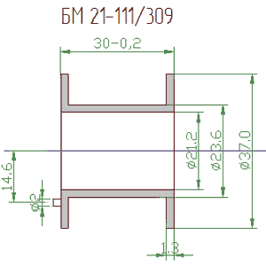 Катушка каркас БМ 21-111/309