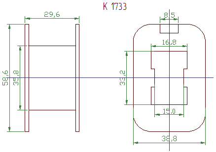 Катушка каркас К 1733 (ЭМЛ-1203)