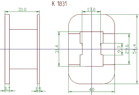 Катушка каркас К1831 (EmA X240/70)