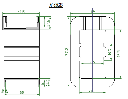 Катушка каркас К 4826